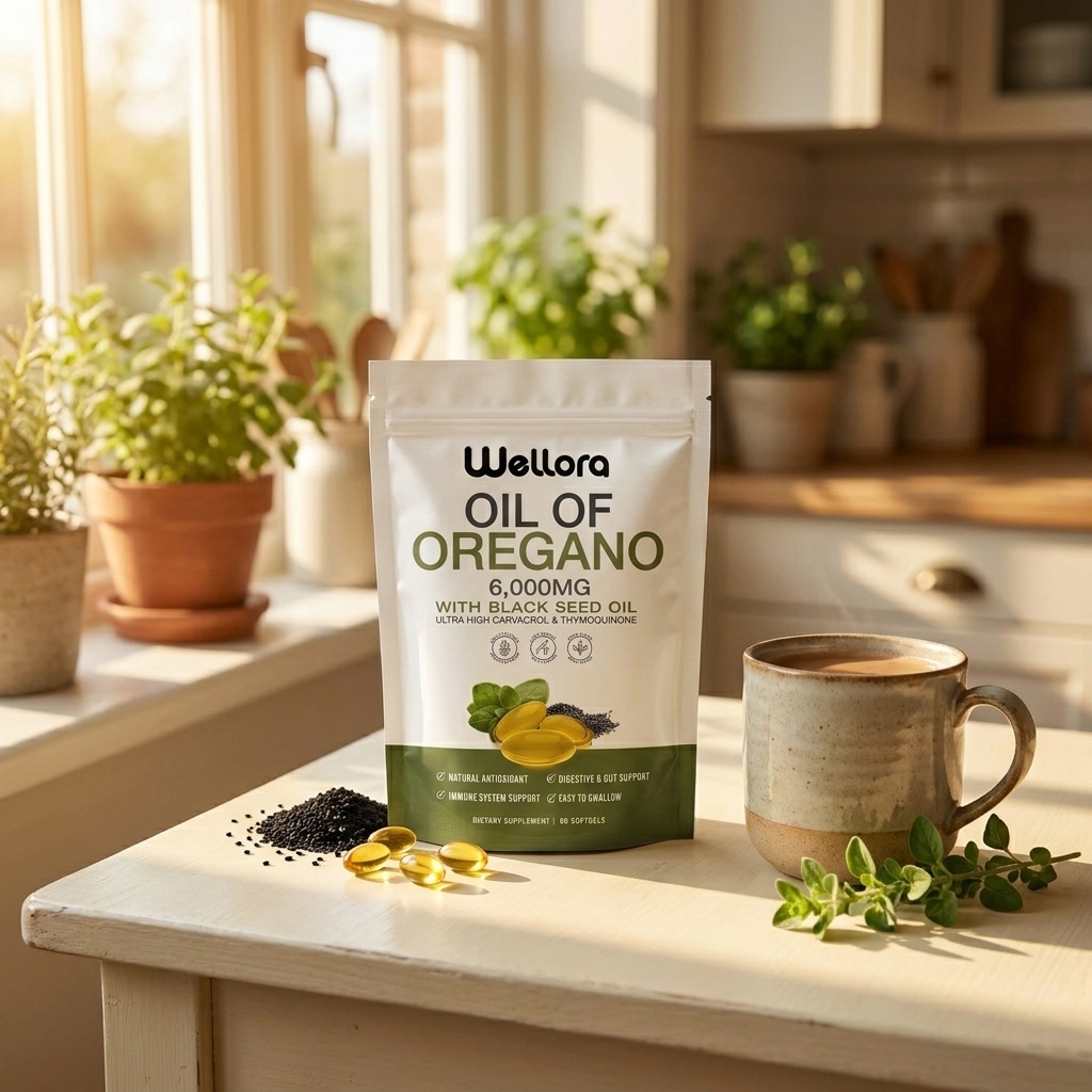 Wellora Oil of Oregano + Black Seed Oil softgels